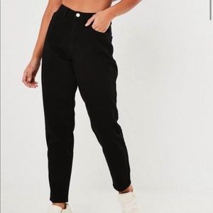 NWT Missguided Black Riot High Waisted Mom Jeans